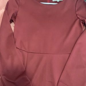 Long sleeve burgundy dress size M